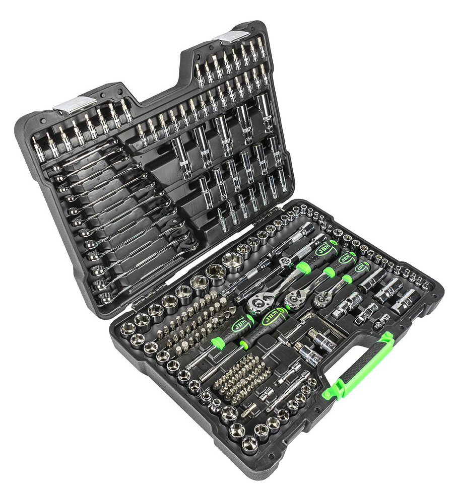 COFFRET À OUTILS 216 PIÈCES 6 PANS - CHROME